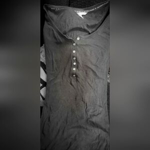 Vic Sec Dark GREY Henley Shirt